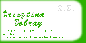 krisztina dobray business card